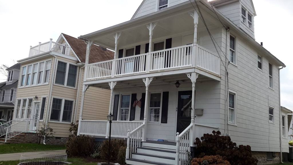 Second floor deck and handrail